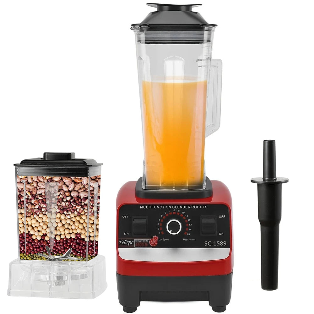 Leistungsstarker 2-in-1 Mixer – Hochleistungs-Tischmixer und Küchenmaschine für Smoothies, Eis, Säfte und mehr, BPA-frei