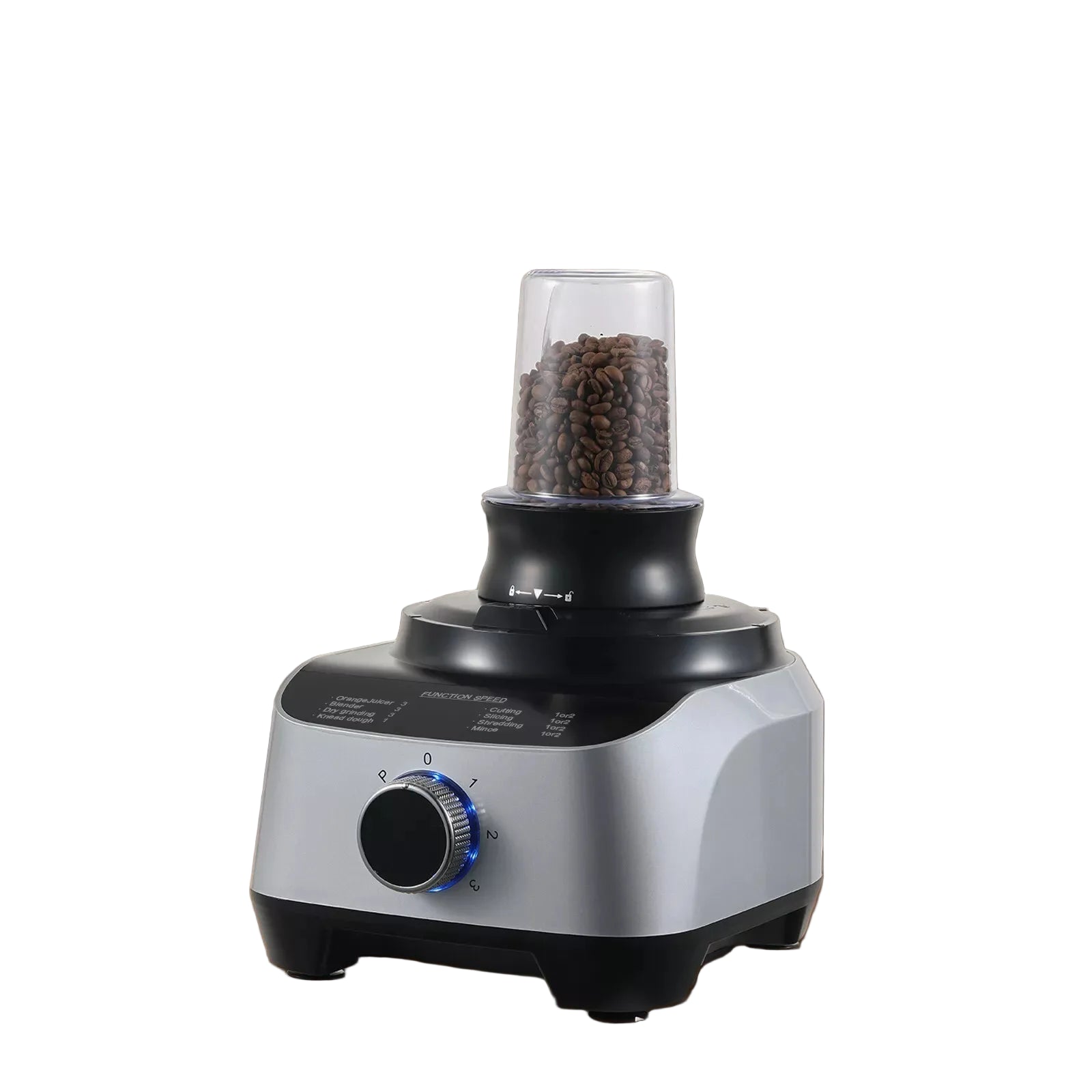 Multifunktionale Küchenmaschine 1300 W – 11-in-1 Küchenmixer mit 3,5 L Rührschüssel, 1,5 L Mixeraufsatz, Edelstahlklingen und Pulsfunktion, silber