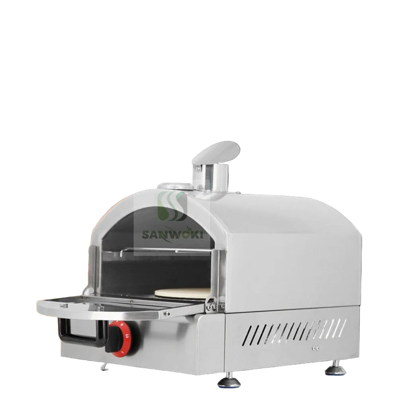 Gewerblicher Pizzaofen 1,8 kW – Multifunktionaler Heißluftofen mit Gasgrillfunktion, kompakt und leistungsstark für professionelle Küche und Haushalt
