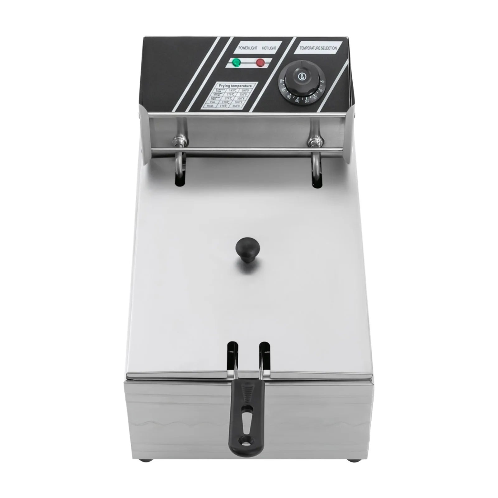 Elektrische Fritteuse 6 L – 2500 W Edelstahl-Gewerbefritteuse mit konstanter Temperatur, großer Kapazität und EU-Stecker, 220 V