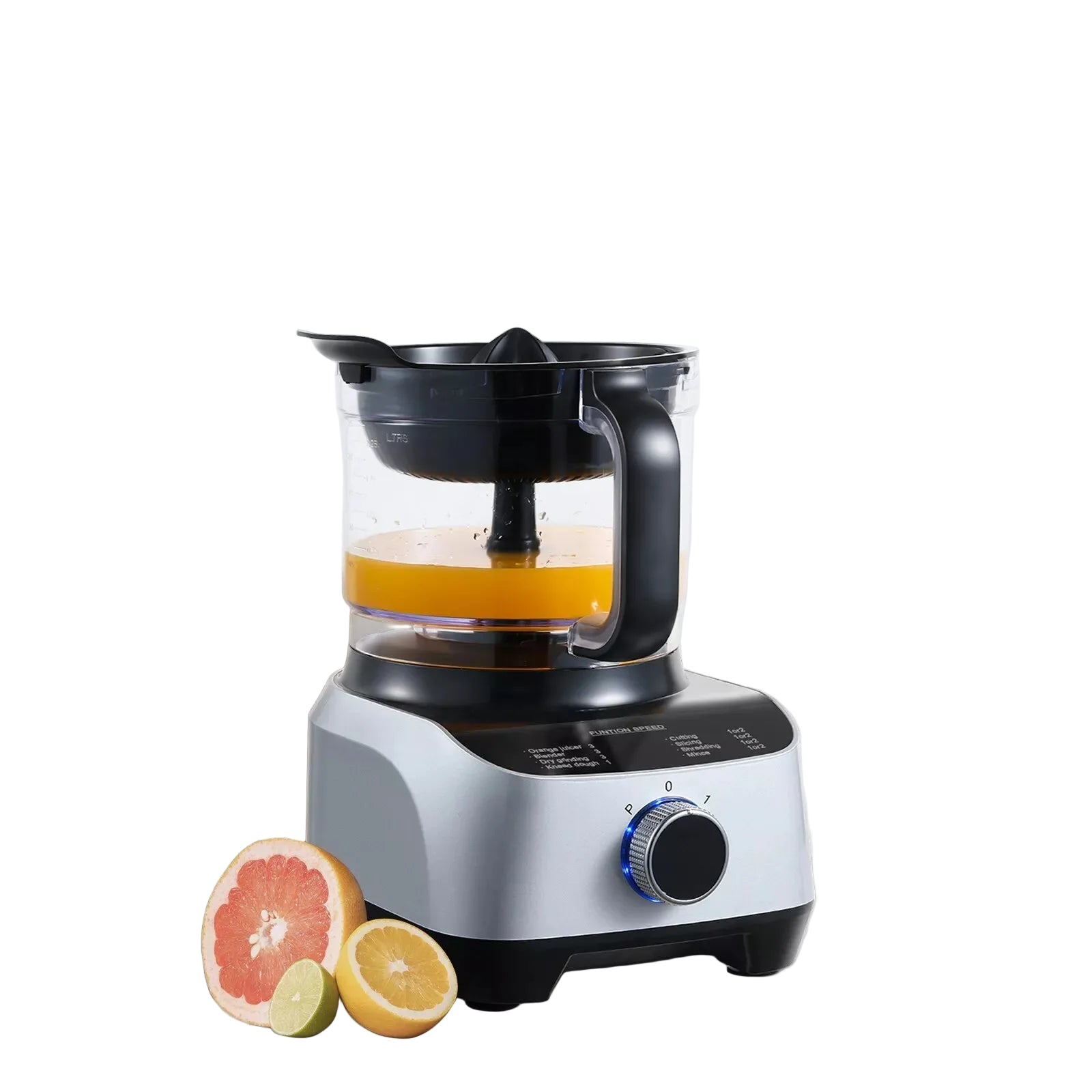 Multifunktionale Küchenmaschine 1300 W – 11-in-1 Küchenmixer mit 3,5 L Rührschüssel, 1,5 L Mixeraufsatz, Edelstahlklingen und Pulsfunktion, silber