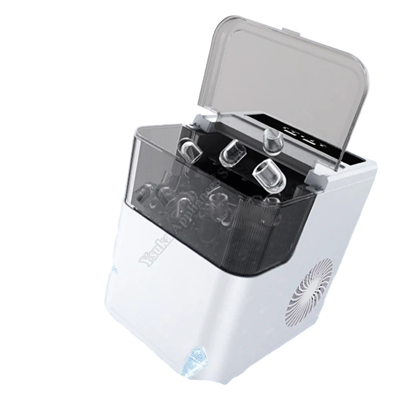 Tragbarer Nugget-Eisbereiter 6,8 kg – Kompakter, energiesparender Eiswürfelbereiter für Arbeitsplatte, Küche und Gewerbe, 220 V, 165 W